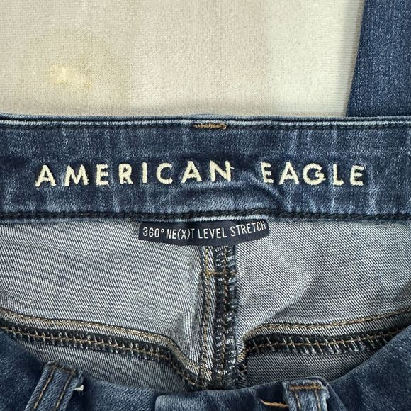American Eagle Curvy Super Hi-Rise Jegging Womens Regular Size 2 Blue Denim - Picture 3 of 6